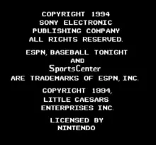 Image n° 1 - screenshots  : ESPN Baseball Tonight